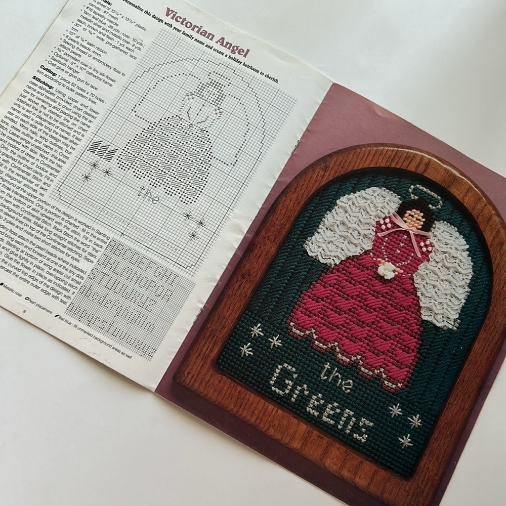 🎄 1990 Vintage Angels Collection Plastic Canvas Booklet No PD-4516 - Picture 5 of 16